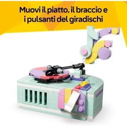 LEGO 31392 Creator 3 in 1: Pianoforte Decorativo con Gatto Giocattolo - Kit Modellismo Retrò Trasformabile in Radio o Giradisch