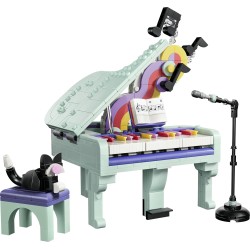 LEGO 31392 Creator 3 in 1: Pianoforte Decorativo con Gatto Giocattolo - Kit Modellismo Retrò Trasformabile in Radio o Giradisch