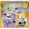 LEGO 31392 Creator 3 in 1: Pianoforte Decorativo con Gatto Giocattolo - Kit Modellismo Retrò Trasformabile in Radio o Giradisch