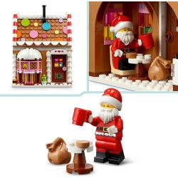 LEGO 40809 Casa di Pan di Zenzero Festiva - Gioco Natalizio di Arti e Mestieri con Minifigure di Babbo Natale e Accessori - Dec