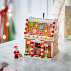LEGO 40809 Casa di Pan di Zenzero Festiva - Gioco Natalizio di Arti e Mestieri con Minifigure di Babbo Natale e Accessori - Dec