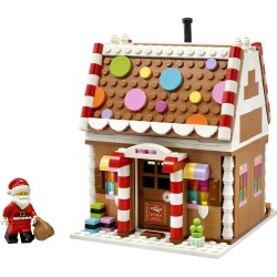 LEGO 40809 Casa di Pan di Zenzero Festiva - Gioco Natalizio di Arti e Mestieri con Minifigure di Babbo Natale e Accessori - Dec
