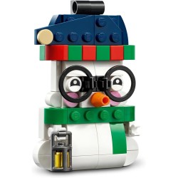 LEGO 40812 Pupazzi di Neve Ornamentali - Kit di Arti e Mestieri - Giochi di Natale con 2 Personaggi e Accessori - Decorazioni N