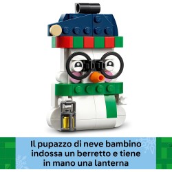 LEGO 40812 Pupazzi di Neve Ornamentali - Kit di Arti e Mestieri - Giochi di Natale con 2 Personaggi e Accessori - Decorazioni N