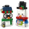 LEGO 40812 Pupazzi di Neve Ornamentali - Kit di Arti e Mestieri - Giochi di Natale con 2 Personaggi e Accessori - Decorazioni N