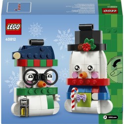 LEGO 40812 Pupazzi di Neve Ornamentali - Kit di Arti e Mestieri - Giochi di Natale con 2 Personaggi e Accessori - Decorazioni N