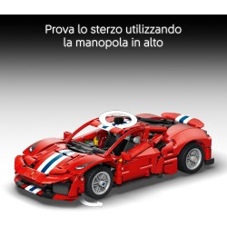 LEGO 42235 Technic Auto Ferrari 488 PISTA - Macchina Giocattolo con Motore V8, Sterzo e Differenziale - Decorazione da Camerett