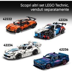 LEGO 42235 Technic Auto Ferrari 488 PISTA - Macchina Giocattolo con Motore V8, Sterzo e Differenziale - Decorazione da Camerett
