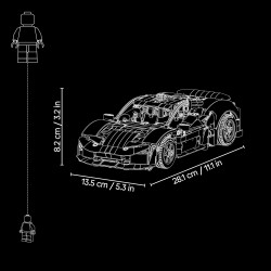 LEGO 42235 Technic Auto Ferrari 488 PISTA - Macchina Giocattolo con Motore V8, Sterzo e Differenziale - Decorazione da Camerett