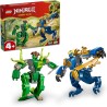 LEGO 71853 NINJAGO Duello con il Drago-Mech di Jay - Giocattolo Ninja con 2 Action Figure, 2 Minifigure, Katana e Spade - Idea 