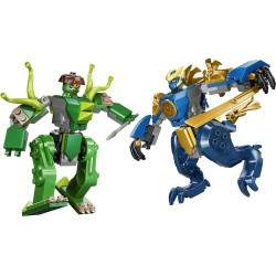 LEGO 71853 NINJAGO Duello con il Drago-Mech di Jay - Giocattolo Ninja con 2 Action Figure, 2 Minifigure, Katana e Spade - Idea 