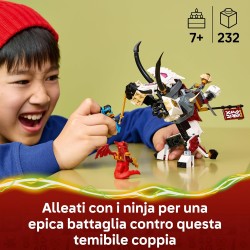 LEGO 71863 NINJAGO Zilvar e Grimtak la Bestia Drago - Giocattolo Ninja con Action Figure e 3 Minifigure tra cui Kai e Nya