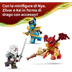 LEGO 71863 NINJAGO Zilvar e Grimtak la Bestia Drago - Giocattolo Ninja con Action Figure e 3 Minifigure tra cui Kai e Nya