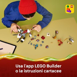LEGO 71863 NINJAGO Zilvar e Grimtak la Bestia Drago - Giocattolo Ninja con Action Figure e 3 Minifigure tra cui Kai e Nya