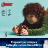 LEGO | 76307 Marvel Mech di Iron Man Contro Ultron - Action Figure Giocattolo Snodabile da Costruire con 2 Minifigure