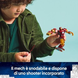 LEGO | 76307 Marvel Mech di Iron Man Contro Ultron - Action Figure Giocattolo Snodabile da Costruire con 2 Minifigure