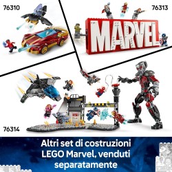 LEGO | 76307 Marvel Mech di Iron Man Contro Ultron - Action Figure Giocattolo Snodabile da Costruire con 2 Minifigure