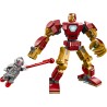 LEGO | 76307 Marvel Mech di Iron Man Contro Ultron - Action Figure Giocattolo Snodabile da Costruire con 2 Minifigure