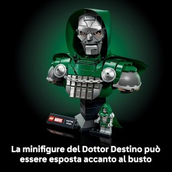 LEGO | 76345 Marvel Busto del Dottor Destino - Kit di Modellismo per Adulti da Esposizione con Minifigure da Collezione e Targh