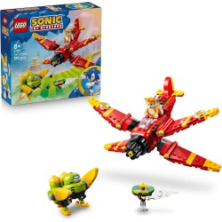 LEGO 77119 Sonic the Hedgehog Tornado-1 di Tails - Aereo Giocattolo con Figurina di Badnik, Minifigure di Tails e Smeraldo del 