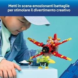 LEGO 77119 Sonic the Hedgehog Tornado-1 di Tails - Aereo Giocattolo con Figurina di Badnik, Minifigure di Tails e Smeraldo del 