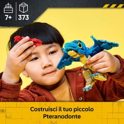 LEGO 77977 Jurassic World Dinosauro Bebè: Pteranodonte - Giocattolo Interattivo con Action Figure di Dino Articolata e Calamaro