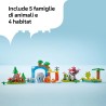 LEGO 10446 DUPLO Famiglie di Animali 3 in 1 - Gioco Didattico per Bambini e Bambine dai 2 Anni in su - Include figure di Tartar