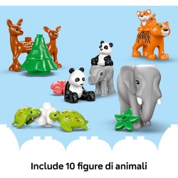 LEGO 10446 DUPLO Famiglie di Animali 3 in 1 - Gioco Didattico per Bambini e Bambine dai 2 Anni in su - Include figure di Tartar