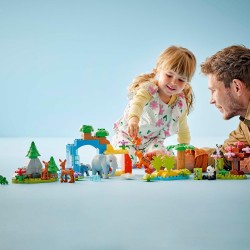 LEGO 10446 DUPLO Famiglie di Animali 3 in 1 - Gioco Didattico per Bambini e Bambine dai 2 Anni in su - Include figure di Tartar