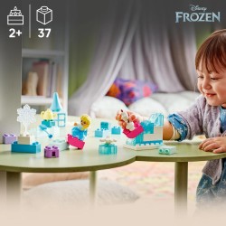 LEGO 10462 DUPLO Disney Scatola Creativa di Frozen con Elsa e Olaf - Giochi Didattici per la Motricità Fine dei Piccoli - Set M
