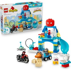 LEGO 10464 DUPLO Marvel Webquarters del Team Spidey - Gioco Didattico da Supereroi con 3 Personaggi e Moto Giocattolo