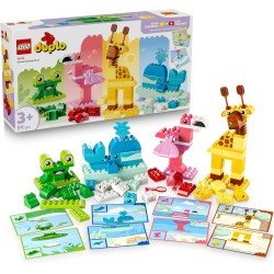 LEGO 10472 DUPLO Gioco di Costruzione degli Animali - Giochi Didattici per la Classificazione dei Colori - Set Montessori con P
