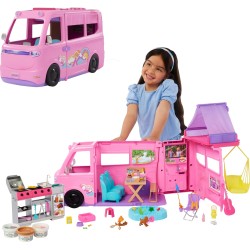 Mattel - Barbie Camper dei Sogni Playset con accessori da campeggio HRJ78