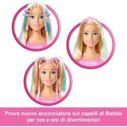 Mattel - Barbie - Styling Head Deluxe, capelli biondi con oltre 20 accessori per acconciature, fermagli per capelli a stella o 