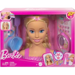 Mattel - Barbie - Styling Head Deluxe, capelli biondi con oltre 20 accessori per acconciature, fermagli per capelli a stella o 