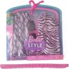 Mattel - Barbie Style Fashion Pack, 2 abiti floreali rosa e viola con accessori per bambola Barbie JJN92