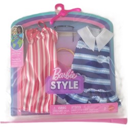 Mattel - Barbie Style fachion Pack JJN94 - Set di 2 abiti e accessori per bambola Barbie