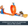 Hot Wheels Monster Trucks Sfida trofeo gira e capovolgi Playset