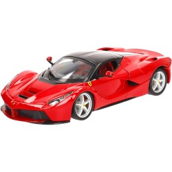 Bburago - Ferrari LaFerrari Rossa, Auto Diecast in Scala 1:24, Replica Dettagliata Hypercar Italiana, Bagagliaio Apribile, Lice