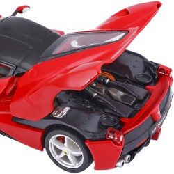 Bburago - Ferrari LaFerrari Rossa, Auto Diecast in Scala 1:24, Replica Dettagliata Hypercar Italiana, Bagagliaio Apribile, Lice