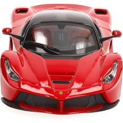 Bburago - Ferrari LaFerrari Rossa, Auto Diecast in Scala 1:24, Replica Dettagliata Hypercar Italiana, Bagagliaio Apribile, Lice
