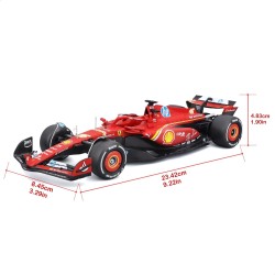 Bburago - Ferrari SF-24 Leclerc, Modello Scala 1:24, Figure Pilota