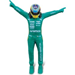 Bburago - Aston Martin AMR25 Alonso, Modello Scala 1:24, Figure Pilota