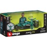 Bburago - Aston Martin AMR25 Alonso, Modello Scala 1:24, Figure Pilota