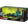 Bburago - Aston Martin AMR25 Alonso, Modello Scala 1:24, Figure Pilota