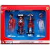 Bburago 1:43 Scale Ferrari SF-25 F1 2025 – Charles Leclerc Two-Car Driver Pack | Ufficiale Ferrari Licensed Die-Cast Set | 2025