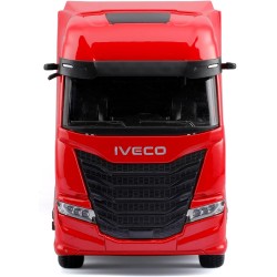 BBURAGO Iveco S-Way 570 Racing con Ferrari SF-24 #16 Leclerc, Set Diecast in Scala 1:43, Bisarca Dettagliata con Auto F1, Licen