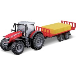 BBURAGO Trattori Motorizzati con Rimorchio - Modellino Realistico Trattore di 10 CM (Scelta Casuale tra i Modelli Disponibili),