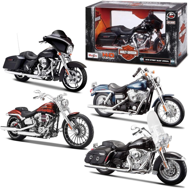 Maisto - Collezione Moto Harley-Davidson 1:12, 1 Modello Diecast della Collezione con Licenza Ufficiale (Colori Assortiti, Dett