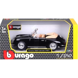 Bburago 18-22078 Bijoux Porsche 356B Cabriolet (1961) - Modellino in scala 1:24, colori: Assortiti